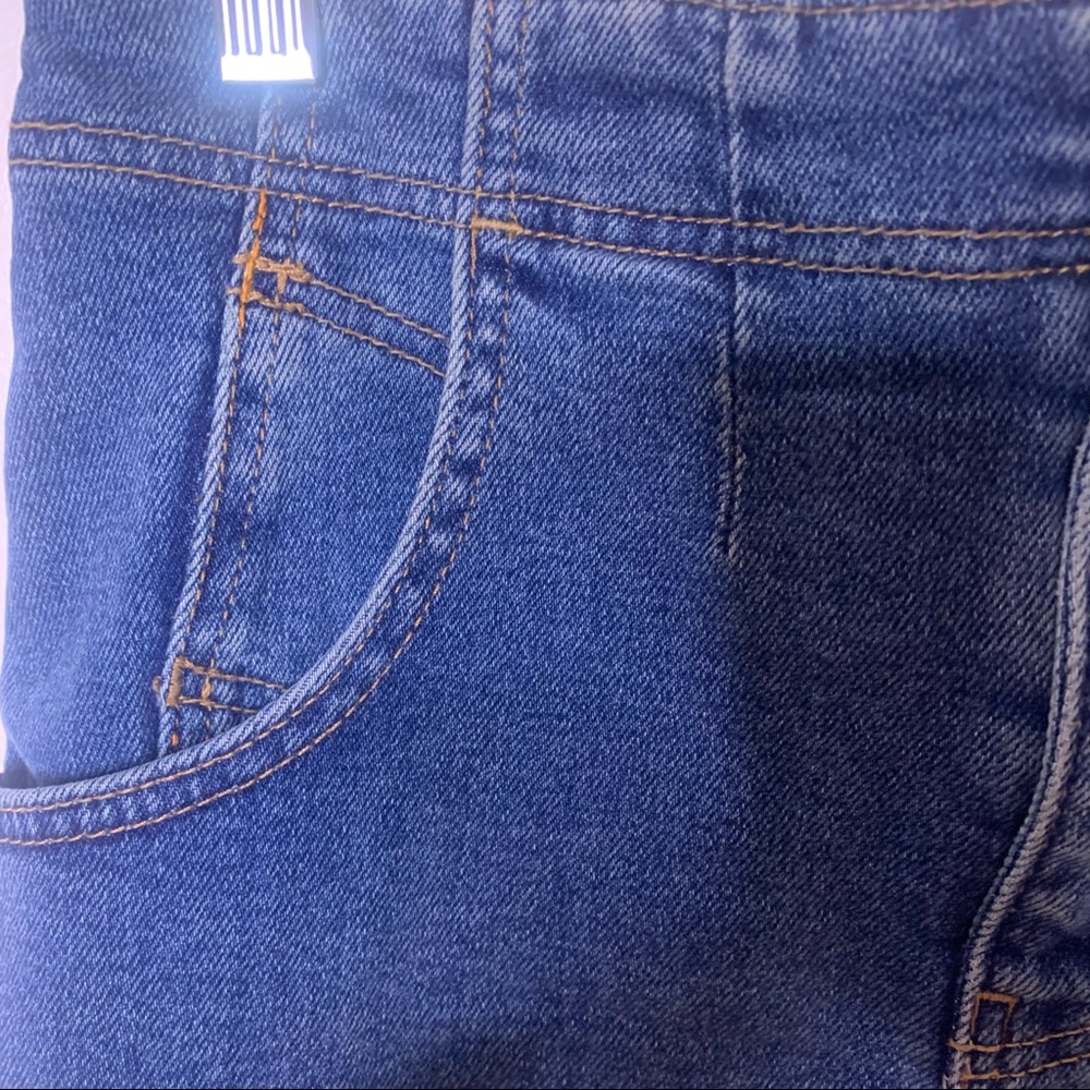 FREE PEOPLE Corsette Denim Distressed Mini Skirt - Picture 10 of 16